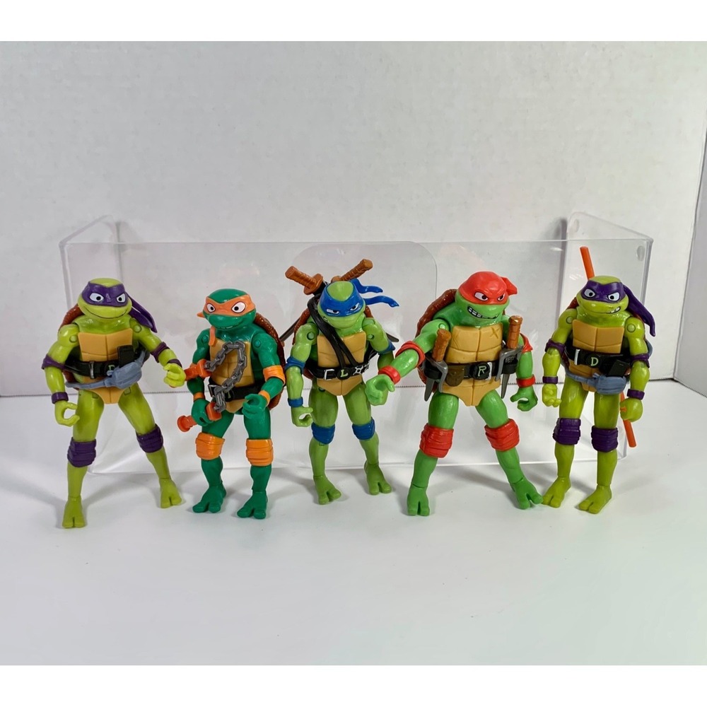 Vintage 1990's TMNT Teenage Mutant‎ Ninja Turtles TOY 5 RARE Figures Extra Don